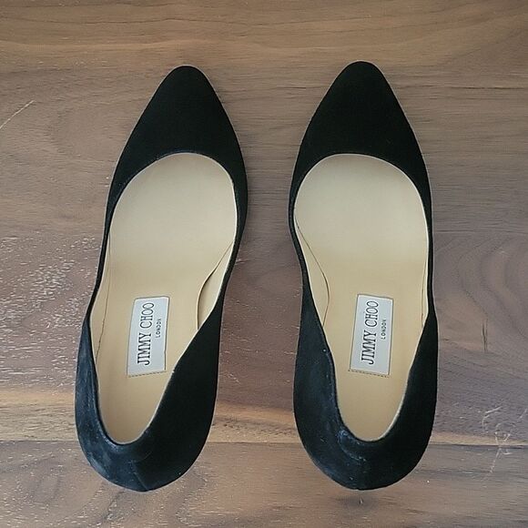 NWT Jimmy Choo Mitchel Mitchell Almond Suede Stiletto Heel 4" Pumps NIB 36.5 6 - Picture 5 of 16